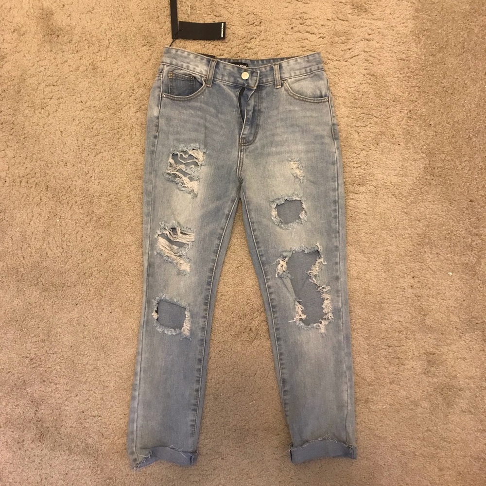 Distressed jeans
